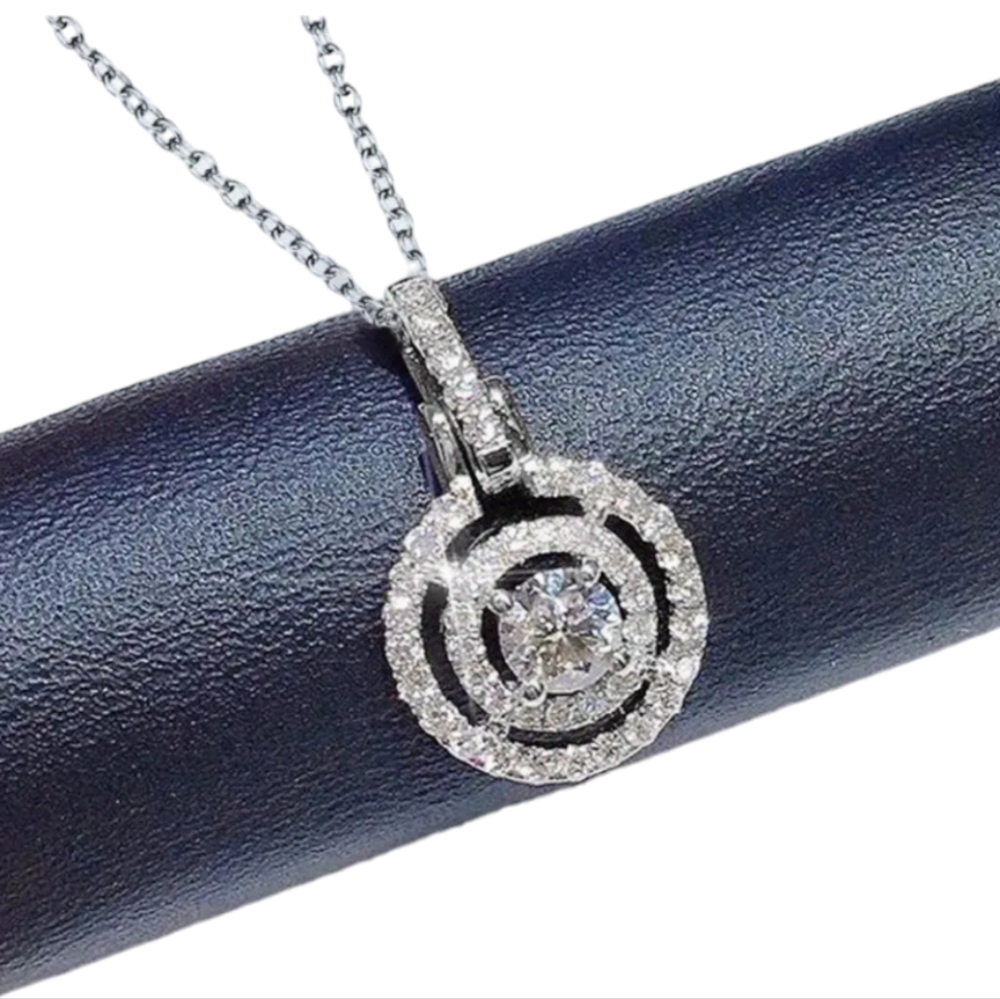 Gold plated diamond necklace